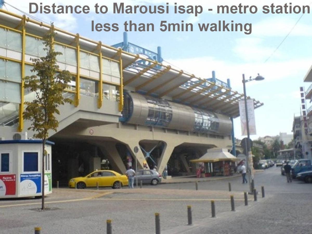 Modern 2 Bedroom Apartment Next To Metro - Marousi Athens Luaran gambar